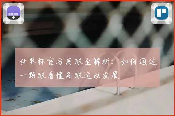 世界杯官方用球全解析:如何通过一颗球看懂足球运动发展